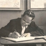 А.М. Топоров в литературно-краеведческом музее школы № 27 г. Барнаула, 17.07.1964 г.