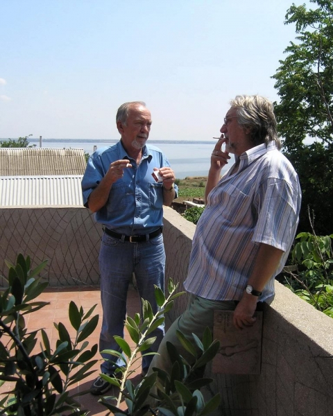 с поэтом Ю.Кублановским в Ольвии.2008.
